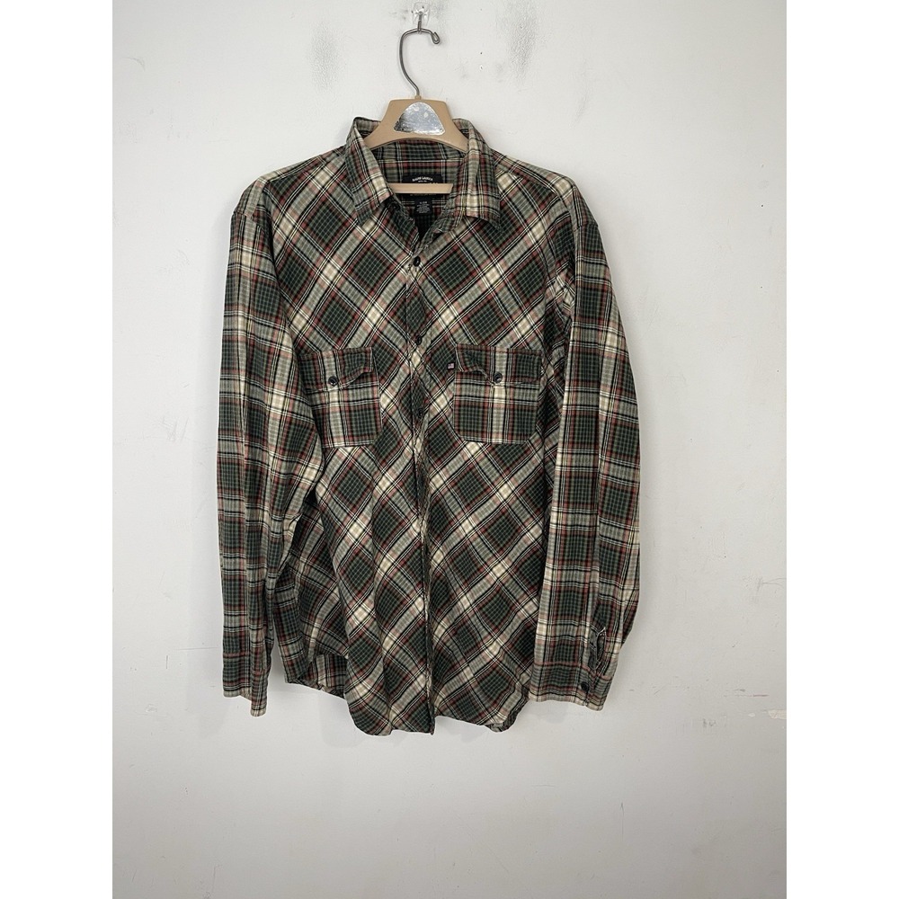 Ralph Lauren Mens Shirt XL Green Plaid Rustic Rugged Workwear Fall Polo Jeans